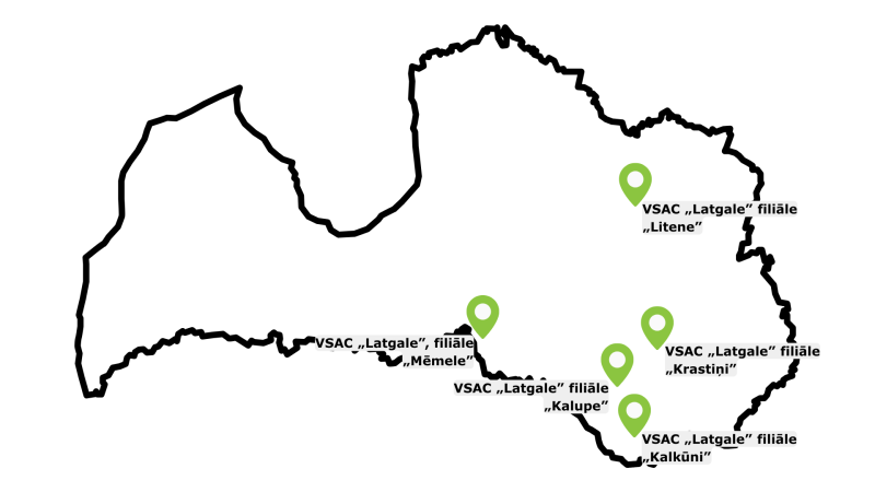 Pakalpojuma sniedzēju atrašanās vietas kartē