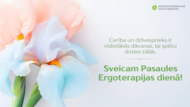 Orhidejas zieds un apsveikums Ergoterapijas dienā